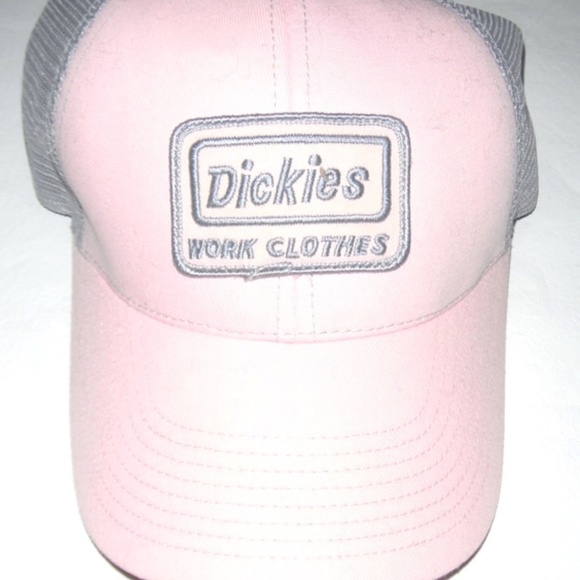 🌱 2/$30! Dickies Super cute Pink Grey Hat Visor Girls Women Adjustible Gray - Picture 1 of 2